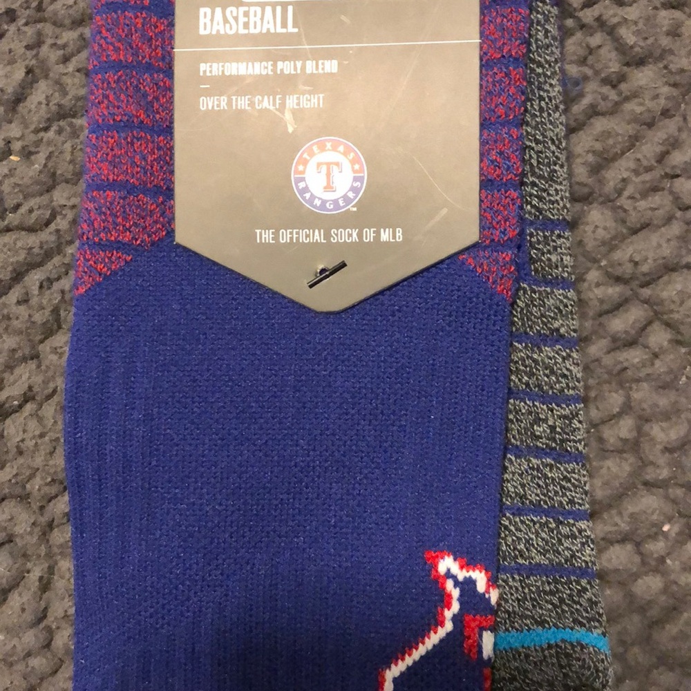 NWT! Stance MLB Texas Rangers OTC Socks Size L